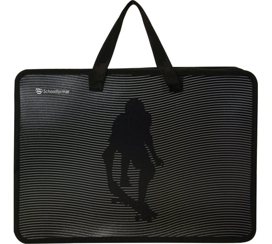 Папка для труда Schoolformat с ручкой А4 SKATE LIFE 330x260x75 пластик, черный, универсальный ПТРТМРШ-СКЛ