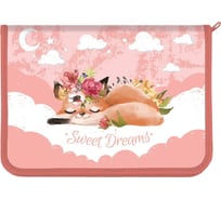 Папка для труда Schoolformat А4 CUTE FOX 350x265x60 пластик, с клапаном, для девочек ПТРПМ-КФК