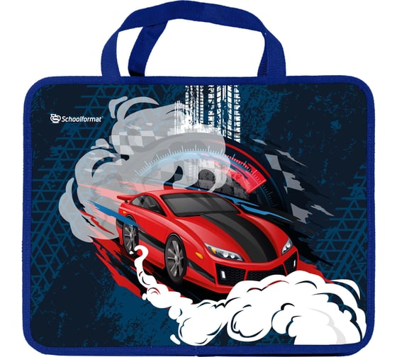 Папка для труда Schoolformat с ручкой А4 RED RIDE 330x260x75 пластик, синий, для мальчиков ПТРТМРШ-РРД 1