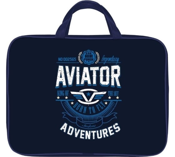 Папка для труда Schoolformat с ручкой А4 AVIATOR 350x265x60 ткань, для мальчиков ПТРТМР-АВИ 1