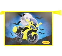 Папка Limpopo ТМ Мото А4, пластиковая, молния сверху, 325х230х55 мм арт. LPR0408 ПапТ2089