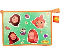 Папка Limpopo ТМ Emoji А4, пластиковая, молния сверху, 325х230х55 мм арт. LPR0422 ПапТ2060