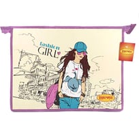 Папка Limpopo ТМ FASHION А4, пластиковая, молния сверху, 325х230х55 мм арт. LPR0480 ПапТ2107