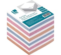 Блок для записи LITE 9x9х5 см Куб проклееннный ассорти 4 цвета, 65 г/м2 NPG-909050L