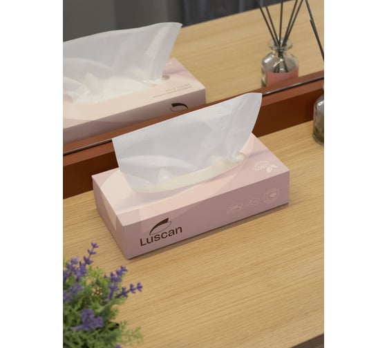 Косметические салфетки Luscan 2-слойные, 35 уп. по 100 шт 829267