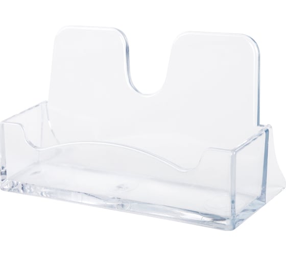 Настольная подставка для визиток BRAUBERG Classic 40x100x55 мм, на 50 визиток, прозрачная 238103