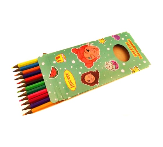Карандаши Limpopo Emoji 12 цветов, пластиковые арт. LP0198 Кар1579