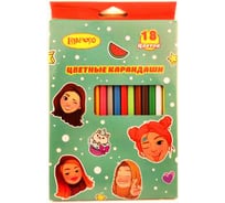 Карандаши Limpopo Emoji 18 цветов, пластик арт. LP0202 Кар2013