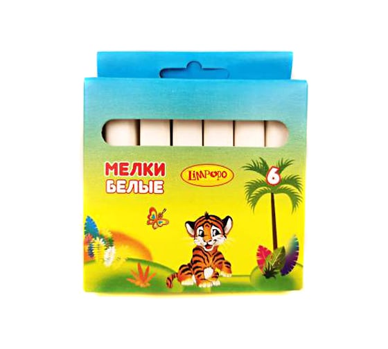 Набор белых мелков Limpopo 6 шт. БП-00001529 Мел212 1