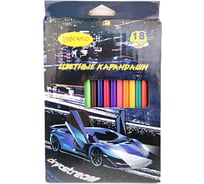 Карандаши Limpopo Гонки 18 цветов, пластиковые арт. LP0203 Кар2012