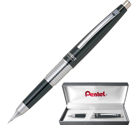 Карандаш Pentel KERRY премиум, автоматический, в подарочном футляре, 0.5 мм, черный корпус 679335