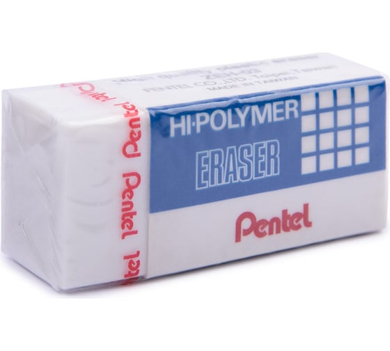 Ластик Pentel Hi-Polymer Eraser ZEH03 35x16x11.5 мм, 60 шт. 670095 1