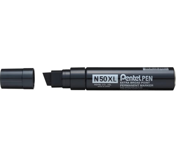 Перманентный маркер Pentel Pen N50XL-A 17 мм, перо клиновидное, 6 шт., черный 610019