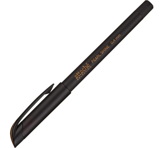 Шариковая ручка Attache Selection Pearl Shine синяя, черный корпус, 0.4 мм 1038956 1