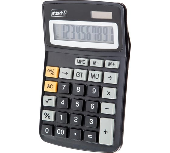 Настольный калькулятор Attache компактный ATC-777-10C 10-ти разрядный черный 1277753
