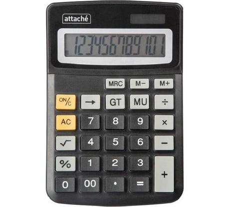 Настольный калькулятор Attache компактный ATC-111-12C 12-ти разрядный черный 1277745