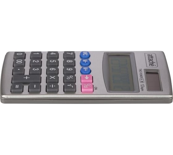 Карманный калькулятор Attache ATC-333-12P 12-ти разрядный серебристый 1277751