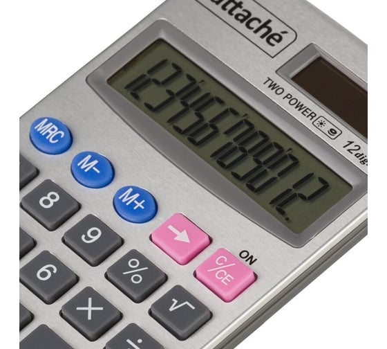 Карманный калькулятор Attache ATC-333-12P 12-ти разрядный серебристый 1277751