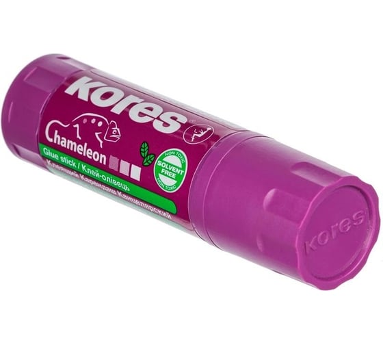 Клей-карандаш Kores Chameleon 15 г, цветной, исчезающий цвет, блистерная упаковка 26420