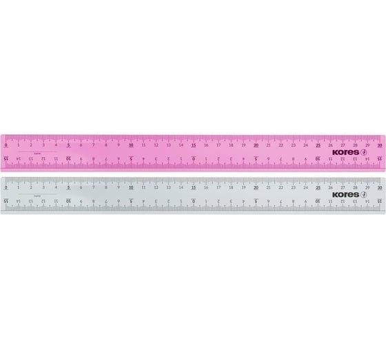 Линейка Kores 30 см, пластиковая, в ассортименте 1337953