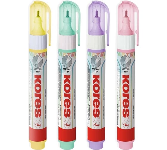 Корректирующая ручка Kores Pastel 10 г, 8 мл, быстросохнущая основа 1140945