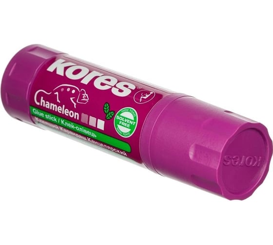 Клей-карандаш Kores Chameleon 15 г, цветной, исчезающий цвет 847127