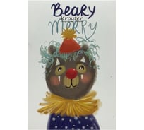 Блокнот Kroyter Друзья Beary Merry А6, 48 л, в клетку, на скобе 1104155