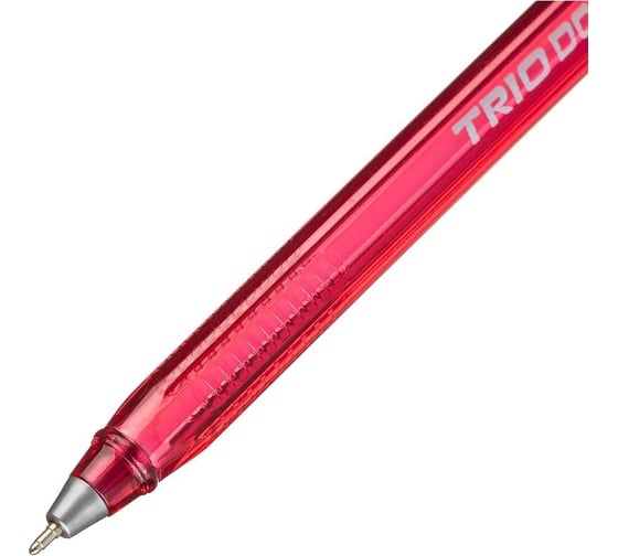 Шариковая одноразовая ручка Unimax Trio DC tinted красная, 0.5 мм 722467