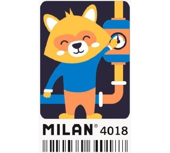 Каучуковый ластик Milan в ассортименте, 52x35x13 мм 1032779 1