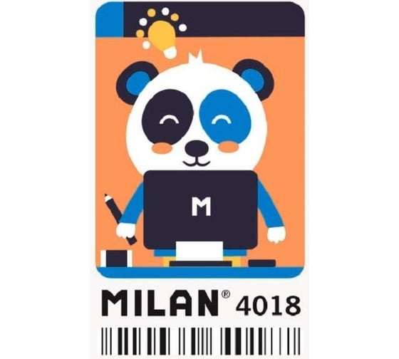 Каучуковый ластик Milan в ассортименте, 52x35x13 мм 1032779