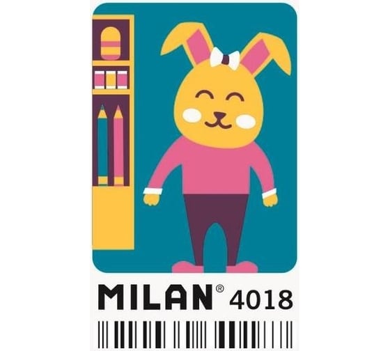 Каучуковый ластик Milan в ассортименте, 52x35x13 мм 1032779