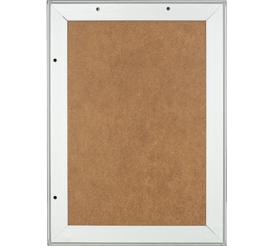 Рамка Комус А4, 21x30, серебряная, алюминий, багет 30 мм 166516