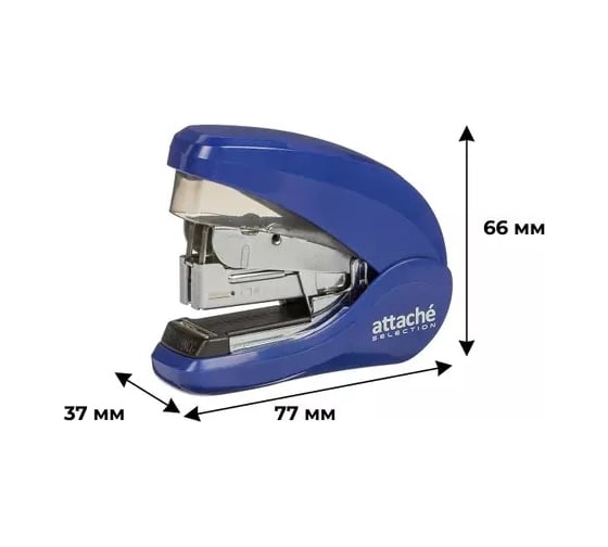 Степлер Attache Selection MSBL1020 № 10 до 20 листов, металл, синий 1271906