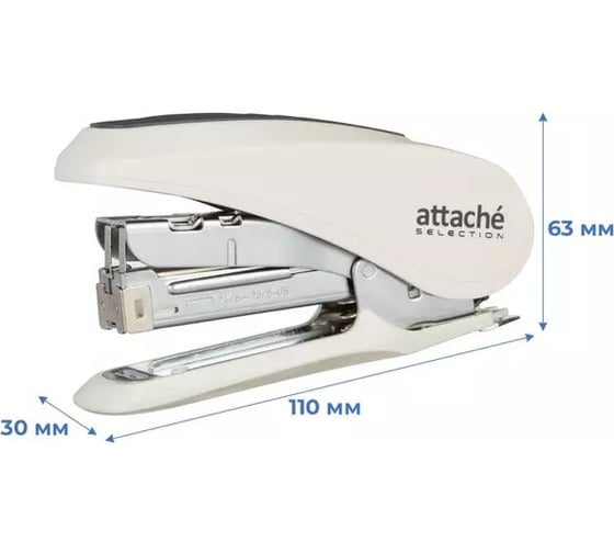 Степлер Attache Selection MSW2430 № 24/6-26/6 до 30 листов, металл, белый 1271904