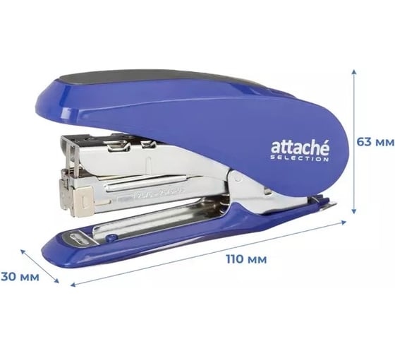 Степлер Attache Selection MSBL24301 № 24/6-26/6 до 30 листов, металл, синий 1271903