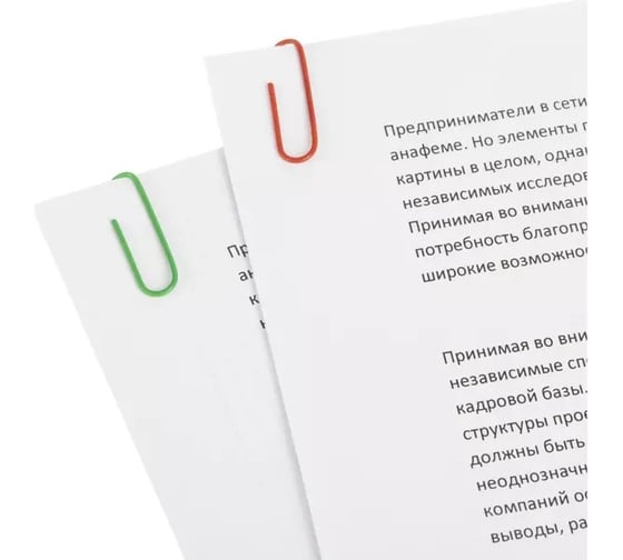 Скрепки Attache Economy полимерные, 28 мм, негофрированные, 10 упаковок 1239383