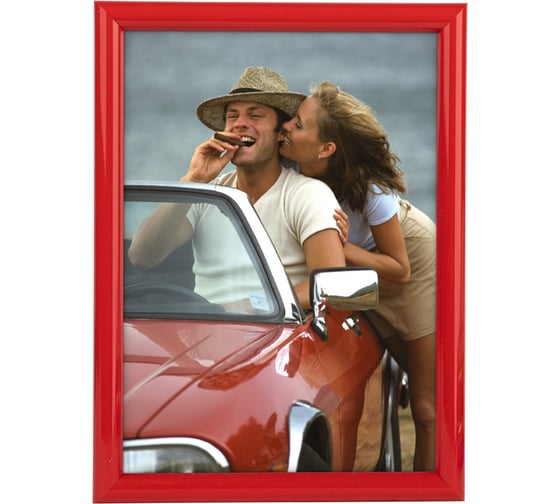 Фоторамка Image Art Радуга 30x40, пластиковая со стеклом, красный Б0057704