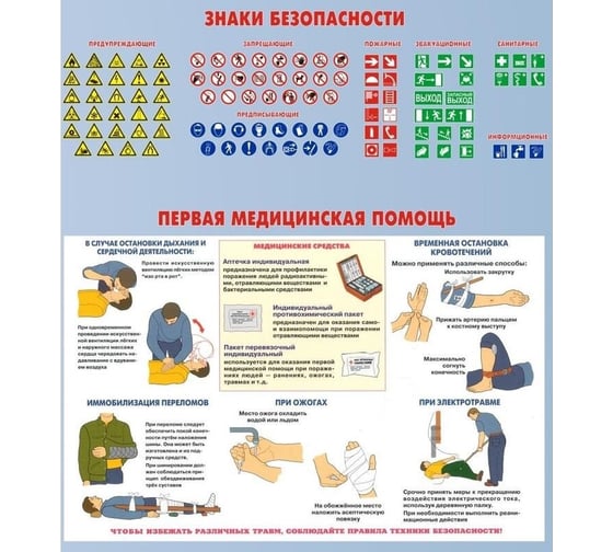 Информационный стенд-плакат ООО Комус Охрана труда 920x800 мм 373186