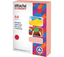 Цветная бумага Attache Economy розовый неон, 70 г, A4, 500 листов 1591459