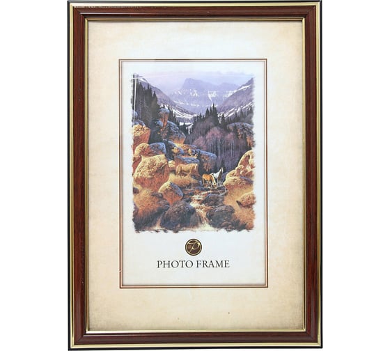 Пластиковая фоторамка ООО Комус 30x40 см красное дерево 725454