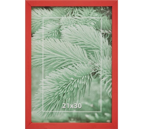 Деревянная рамка ООО Комус 21x30 см профиль №2 цвет красный 849885