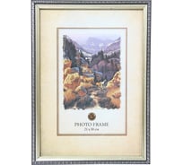 Пластиковая фоторамка ООО Комус 21x30 см кружево серебро 725439