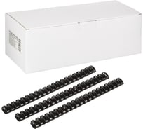 Пластиковые пружины для переплета ООО Комус  21 кольцо, 25 мм, черные, 50 шт. 1404280