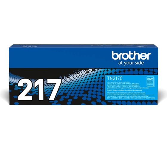 Тонер-картридж Brother 2300 страниц голубой для MFC-L3770CDW, DCP-L3550CDW, HL-L3230CDW TN217C 1