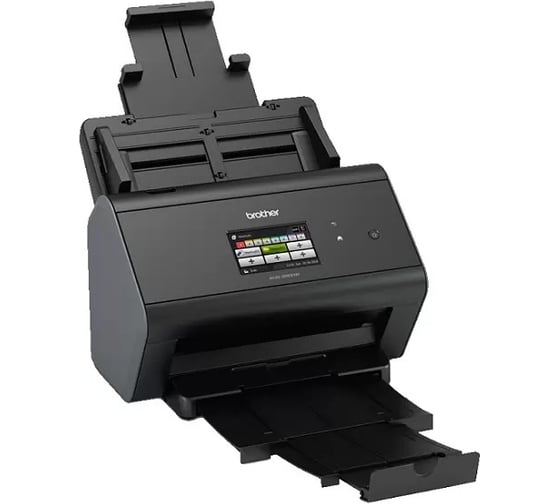 Сканер Brother ADS-2800W, A4, 30 страниц/мин, 512 Мб, цветной, дуплекс, DADF50, сенсорный экран ADS2800WUX1