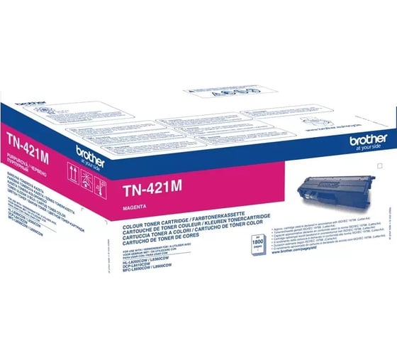 Тонер-картридж Brother TN-421M пурпурный 1800 страниц для DCP-L8410CDW, HL-L8260CDW, HL-L8360CD TN421M