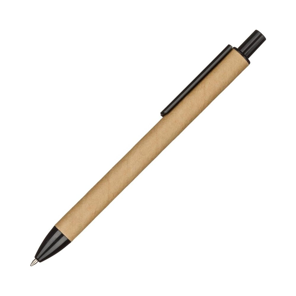 Шариковая автоматическая ручка ООО  корпус картон, эко пластик .