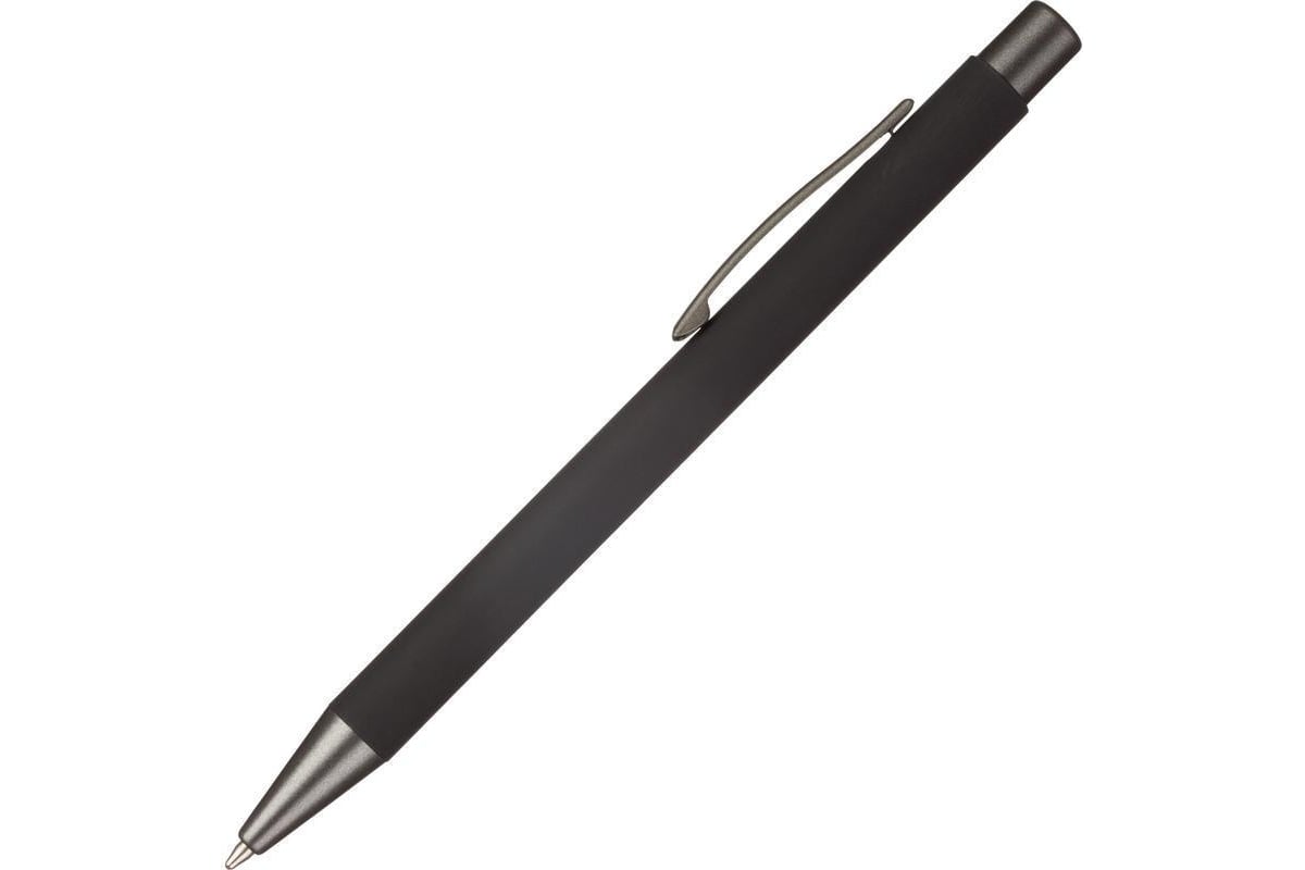 Шариковая автоматическая ручка ООО  корпус черный/серый, softtouch .