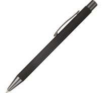 Шариковая автоматическая ручка ООО Комус корпус черный/серый, softtouch, синяя, лого 1484147