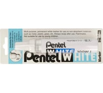 Перманентный маркер Pentel White X100WL 5.5 - 6.5 мм, скошенное, 12 шт, промышленный, белый 610039